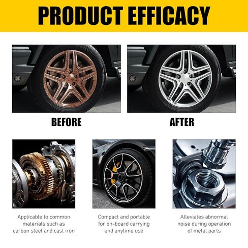 Anti-Rust Lubricant Spray & Rust Removerm, Multi-Purpose Lubricant Rust Remover Sprays, Rust Remover Spray for Metal, Fast-Acting Lubricant Rust Dissolver for Vehicles, Chains, Bolts(2pcs) in Kuwait