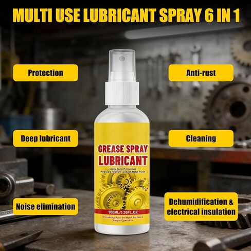 Anti-Rust Lubricant Spray & Rust Removerm, Multi-Purpose Lubricant Rust Remover Sprays, Rust Remover Spray for Metal, Fast-Acting Lubricant Rust Dissolver for Vehicles, Chains, Bolts(2pcs) in Kuwait