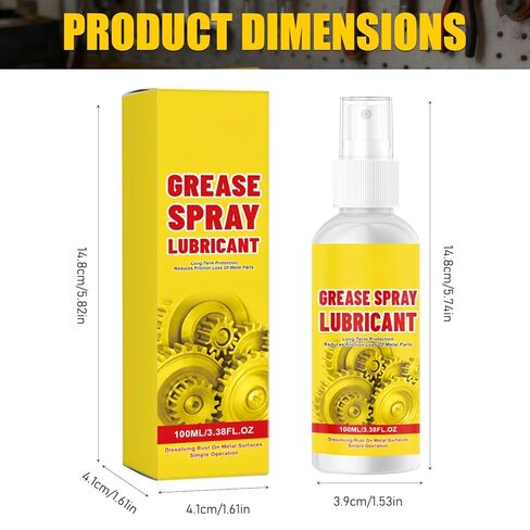 Anti-Rust Lubricant Spray & Rust Removerm, Multi-Purpose Lubricant Rust Remover Sprays, Rust Remover Spray for Metal, Fast-Acting Lubricant Rust Dissolver for Vehicles, Chains, Bolts(2pcs) in Kuwait