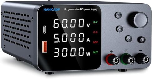 DC Power Supply, 30V 10A Bench Power Supply with Encoder Adjustment, 5V/3.6A USB&Type-C Quick-Charge, Adjustable Power Supply with Output Enable/Disable Button, Short Circuit Alarm(0-30V 0-10A) in Kuwait