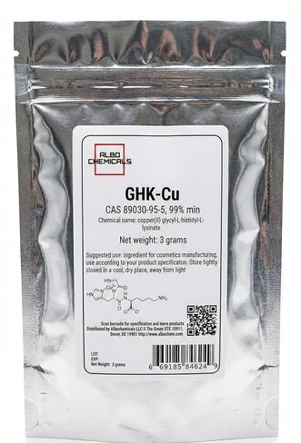 مسحوق الببتيد النحاسي GHK-CU، 99% دقيقة، CAS 89030-95-5، 3 جرام in Kuwait