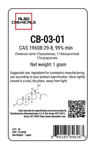كلاسكوتيرون، مسحوق cb-03-01، CAS 19608-29-8، 99% دقيقة، 1 جرام in Kuwait