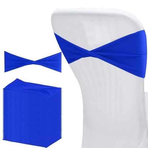 50 Pcs Red Chair Sashes,Bows Elastic Chair Bands Without Buckle,Slider Sashes Elastic Chairs Cover Bands Ties for Wedding Chairs Decorations, Banquet, Birthday Party,Ceremony Events in Saudi Arabia