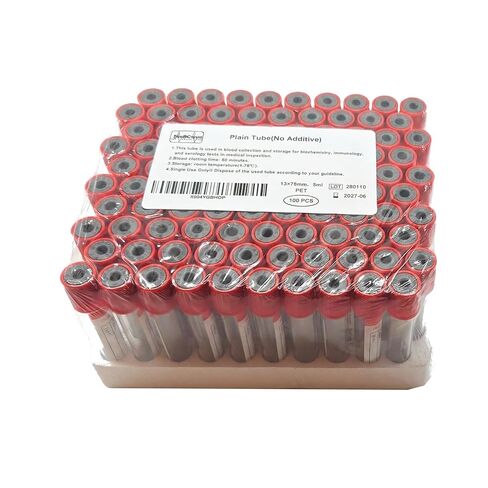 Blood Collection Tubes 3mL – Plain Vacutainer Specimen Tubes – Veterinary Blood Draw & Sample Collection Tubes – 100 Pack Diagnostic Laboratory Tubes for Animal Clinic & Veterinary Lab in Saudi Arabia