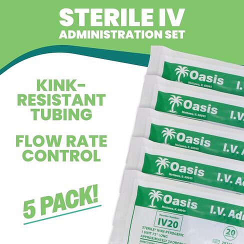 Oasis Universal Iv Set, 5 Pack, 20 dr/mL in Kuwait