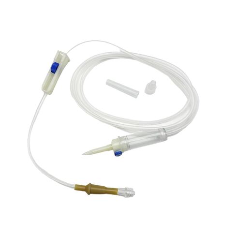 (12PCS/Box) IV Extension Set, I.V Tubing,Sterile Individual Packaging,for Lab and Pets Veterinary (Straight Mouth) in Kuwait