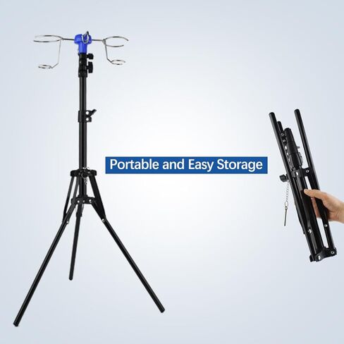 RAESHA Portable IV Pole Stand with Portable Bag, Foldable Tripod Drip Holder for Home Use - Telescopic Height 40.5-157cm, No Assembly, Lightweight with Bag (New Design) in Kuwait