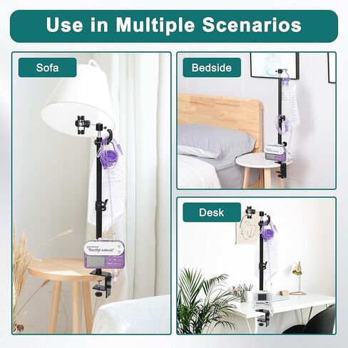 Feeding Tube Stand, Hands-Free Feeding Tube Holder Enteral Feeding Telescopic Pole, Feeding Pump Rack for Gravity Syringes Feeding Pump Feeding or Infusions in Kuwait