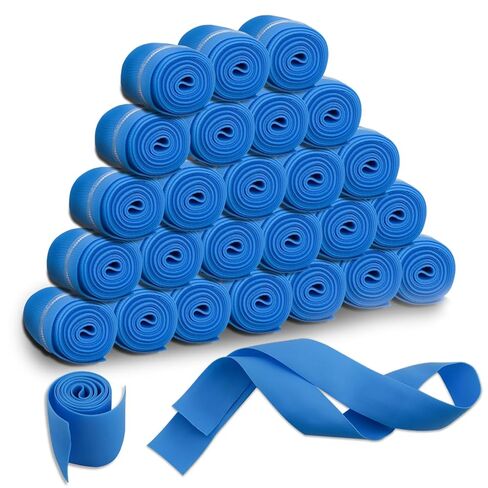 25 Pack Disposable Tourniquets - Latex-Free First Aid Tourniquet Kit, 1" X 18" Blue Elastic Tear-Resistant Tourniquets for Medical Emergency & Nursing Supplies Essentials for Outdoor Sport in Kuwait