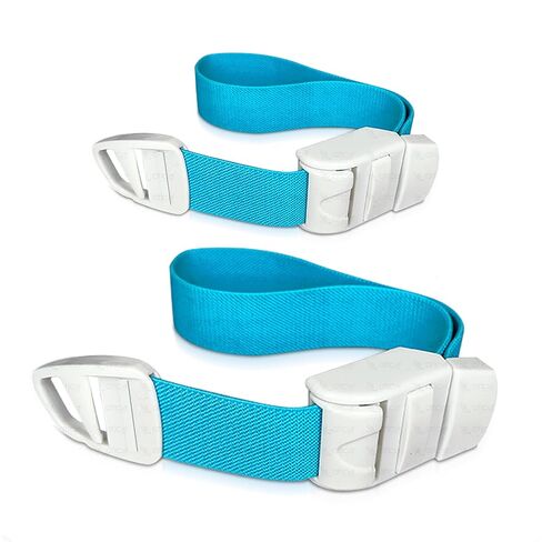 18-Inch Elastic Tourniquet Band with Buckle – Medical Emergency, Doctor & Nurse First Aid Strap Belt, Blue Color Pack of 2 in Kuwait