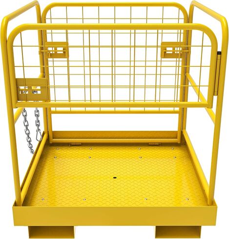 YITAMOTOR 36 "x36" قفص أمان للرافعة الشوكية، منصة عمل سلة رافعة شوكية 1200 رطل، قفص رفع قابل للطي للخدمة الشاقة لمعظم الوظائف الجوية in Saudi Arabia