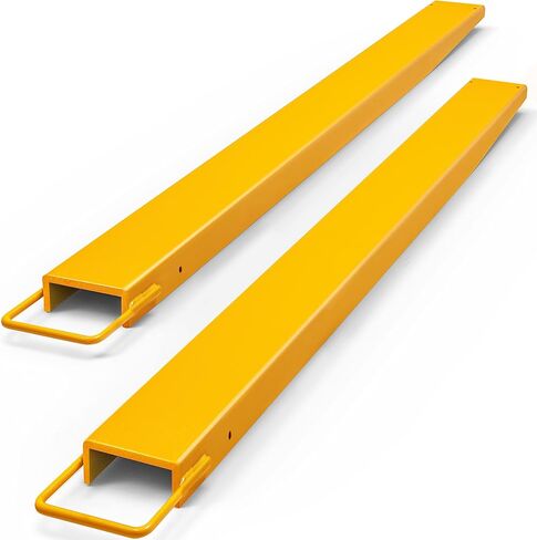 YITAMOTOR Forklift Extensions 92 Inch Length & 4.5 Inch Width, Heavy Duty Steel Fork Extender Reach, 1 Pair Pallet Fork Extension for Forklift Truck, Yellow (92"x4.5") in Saudi Arabia