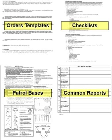Army ROTC Battle Book | OPORD Shell | Planning Guide & Army Reports | Laminated Operations Aid in Kuwait