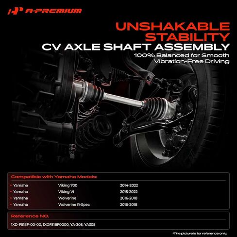 A-Premium Pair (2) Front CV Axle Shaft Assembly Compatible with Yamaha Viking 700 14-20, Viking VI 15-22, Wolverine 16-18, Wolverine R-Spec 16-18, Driver and Passenger Side in Saudi Arabia
