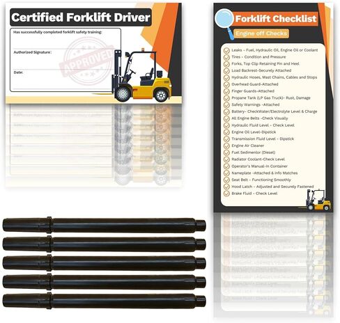 Hxszk 55 حزمة من بطاقات تدريب الرافعة الشوكية البلاستيكية القابلة لإعادة الاستخدام مع علامات - دليل دراسة للكتابة والمسح لتدريب المشغلين المتوافقين مع OSHA وإعداد الشهادات، 3.5 بوصة × 2 بوصة in Kuwait