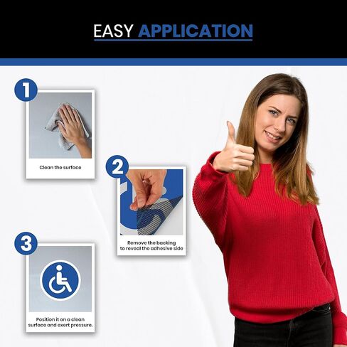 15 x Wheelchair Accessible Signs | 2 inch Diameter Vinyl Handicap Stickers | Self-Adhesive, Weatherproof Handicap Disabled Symbols | Indoor and Outdoor Use in Kuwait