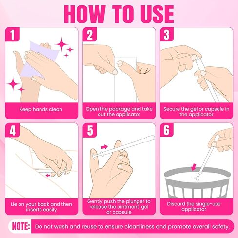 TENKAIWICK 30 Pack Disposable Vaginal Suppository Applicator for Women, Vaginal Applicator fits Size 0/00 Cap-Sules and Most Pills, Tablet Suppositories, Individually Wrapped in Saudi Arabia