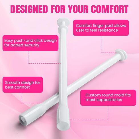 TENKAIWICK 30 Pack Disposable Vaginal Suppository Applicator for Women, Vaginal Applicator fits Size 0/00 Cap-Sules and Most Pills, Tablet Suppositories, Individually Wrapped in Saudi Arabia