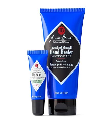 Jack Black Two For The Road Gift Set – Industrial Strength Hand Healer with Vitamins A & E and Natural Mint Intense Therapy Lip Balm with SPF 25 Sun Protection in Kuwait
