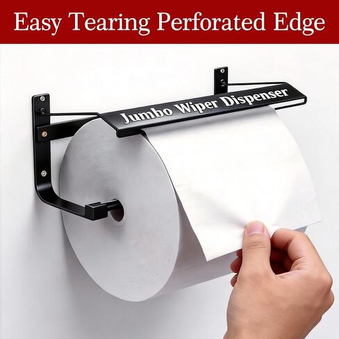 Wall Mounted Industrial Wiper Dispenser for Jumbo Roll - 17.0"x8.5"x7.5" Heavy Duty Shop Towel Holder Compatible with Wypall & Kimtech Wipes in Kuwait