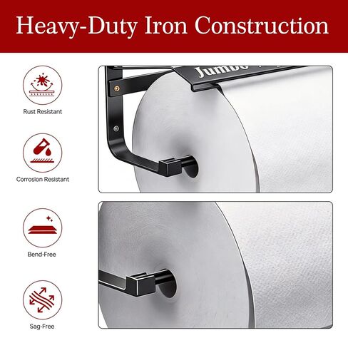 Wall Mounted Industrial Wiper Dispenser for Jumbo Roll - 17.0"x8.5"x7.5" Heavy Duty Shop Towel Holder Compatible with Wypall & Kimtech Wipes in Kuwait