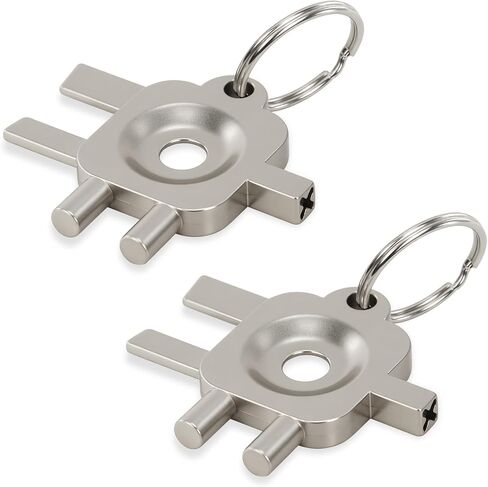 3-in-1 Zinc Alloy Dispenser Key Replacement Compatible with Cintas and Sanis Paper Towel, 2 Pack Toilet Paper Towel Dispenser Key Soap Dispenser Key for Home Office Maintenance, Not Prone to Breaking in Kuwait