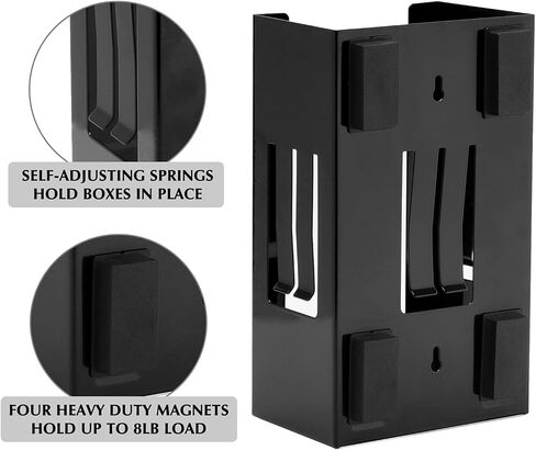 EMENTOL 4PCS Magnetic Glove/Tissue Dispenser Holder Set, Black Glove Dispenser Wall Mount, Mount Onto Tool Box or in Workshops in Saudi Arabia
