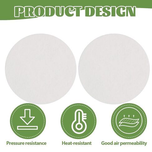 60 Pack 2.5" Mushroom Monotub Filter Patches Discs, 3mm Thick Round Synthetic Filter Paper Stickers for Mycology Growing Supplies, Fruiting Chamber Air Exchange Disks for Mushroom Cultivation in Kuwait