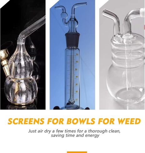 20PCS Clear High Borosilicate Glass Screens Filters with 7 Honeycomb Holes (8mm/0.3Inch) in Kuwait