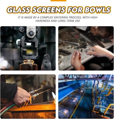 20PCS Clear High Borosilicate Glass Screens Filters with 7 Honeycomb Holes (8mm/0.3Inch) in Kuwait