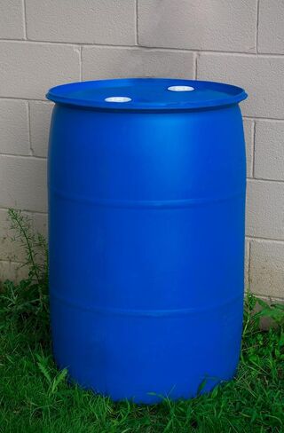 Bushman 55 Gallon Stackable Tight Head Drum - Closed Lid Blue in Kuwait