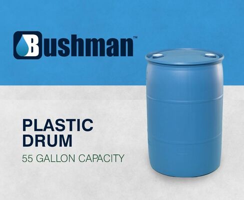 Bushman 55 Gallon Stackable Tight Head Drum - Closed Lid Blue in Kuwait