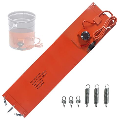 Bucket Heater 5 Gallon, 120V 800W Insulated Band, Fits Metal Bucket, Temp Control 86℉-302℉, Works with Oil Honey Water Propane Tank (7.75 in x 33.75 in) in Kuwait