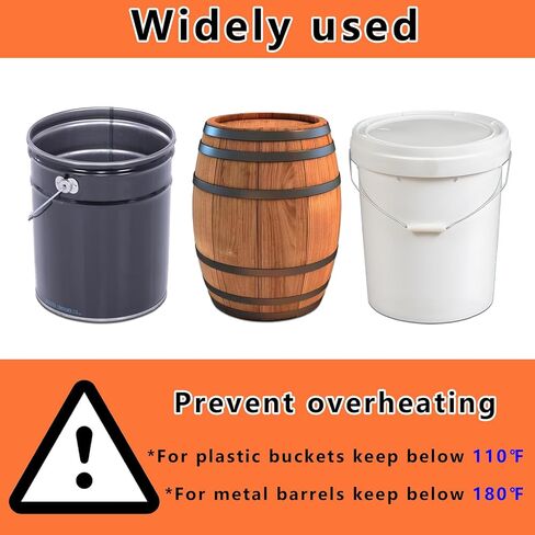 Bucket Heater 5 Gallon, 120V 800W Insulated Band, Fits Metal Bucket, Temp Control 86℉-302℉, Works with Oil Honey Water Propane Tank (7.75 in x 33.75 in) in Kuwait