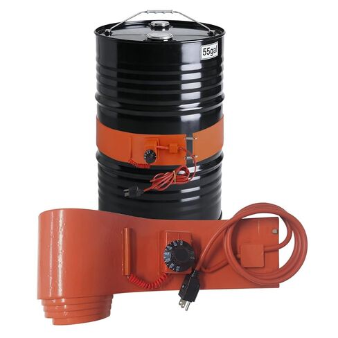 55 Gallon Drum Heater, 120V 1200W Insulated Band, Fits Steel Barrel, Temp Control 86℉-302℉, Works with Oil Lube Water Honey (5 in x 68.5 in) in Kuwait
