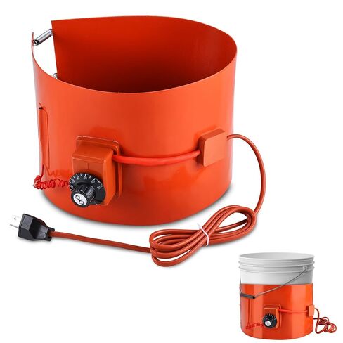 NORJIN Metal Drum Heater, Bucket Heater 5 Gallon, 120V 800 Watt Insulated Band Heater for 5 Gal Barrel, 7.8 * 33.8 inch Silicone Rubber Heating Band with Temperature Controller in Kuwait