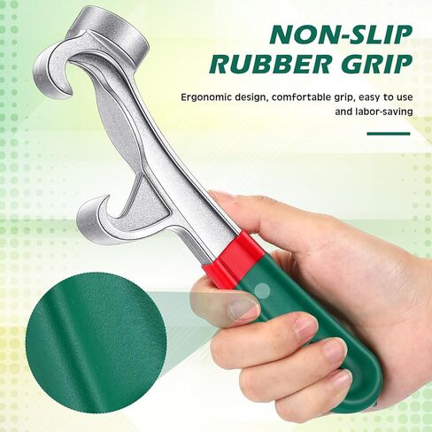 WILLBOND 2 Pcs Bucket Opener Tools 5 Gallon, 8.27 Inch Aluminum Pail Opener Wrench, Bucket Lid Openers Tool with Non Slip Rubber Handle Grip, Metal Can Lid Remover Buckets Tool for Home Industrial in Saudi Arabia