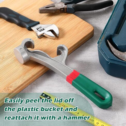 WILLBOND 2 Pcs Bucket Opener Tools 5 Gallon, 8.27 Inch Aluminum Pail Opener Wrench, Bucket Lid Openers Tool with Non Slip Rubber Handle Grip, Metal Can Lid Remover Buckets Tool for Home Industrial in Saudi Arabia