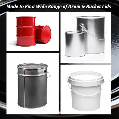 3-in-1 Aluminum Drum Bung Wrench & Bucket Opener Tool, Fits 5–55 Gallon Barrel Lids, Paint Cans and Pails, Non-Slip Rubber Handle, Multi-Function for Industrial & Home Use in Kuwait