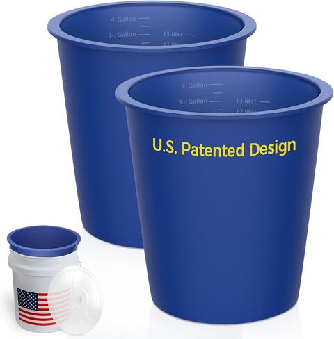 2 Gallon and 3.5 Gallon Silicone Bucke Liner for Reusable for Concrete Mix & Thinset 2PCS Bucket Liner in Saudi Arabia