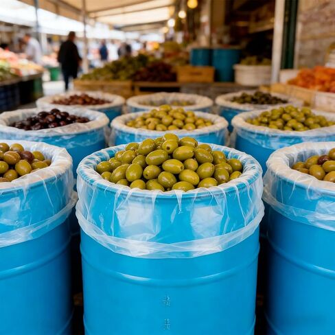 6Pack 55 Gallon Drum Liners, Large Clear Plastic Drum Liner Storage for Food Vegetable - Heavy Duty Double Layer Thickness 5.5Mil in Kuwait