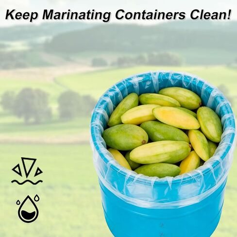 6Pack 55 Gallon Drum Liners, Large Clear Plastic Drum Liner Storage for Food Vegetable - Heavy Duty Double Layer Thickness 5.5Mil in Kuwait