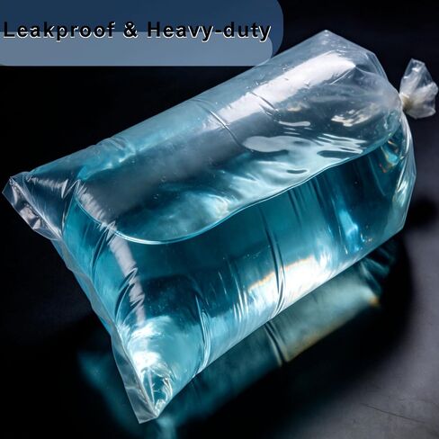 6Pack 55 Gallon Drum Liners, Large Clear Plastic Drum Liner Storage for Food Vegetable - Heavy Duty Double Layer Thickness 5.5Mil in Kuwait