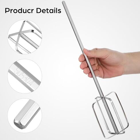 ABOOFAN Paint Mixer for Drill, 15.7" Stainless Steel Mixing Paddle with Hex Shaft, Rust-Proof & Easy to Clean, 4-Blade Drill Attachment for Resin, Epoxy, Concrete in Kuwait