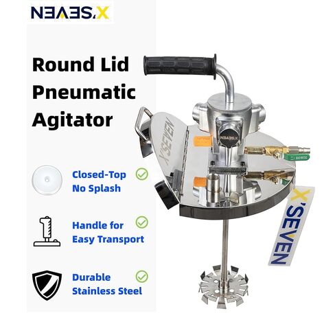 خلاط دلو NEAES'X سعة 5 جالون، محرض سطل طلاء هوائي مع غطاء، محرك هواء 1/4 حصان، عمود من الفولاذ المقاوم للصدأ 304 وشفرة تشتيت، يناسب دلاء سعة 5 جالون in Kuwait