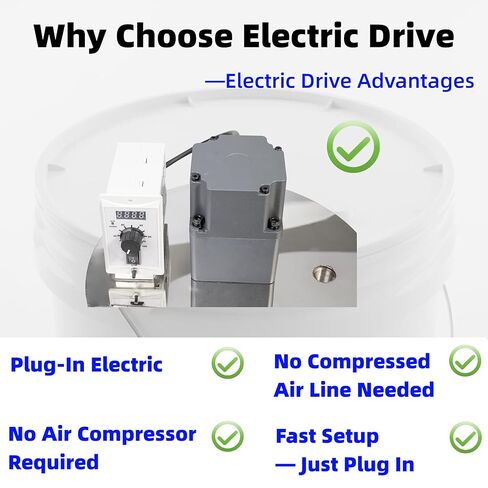 Electric 5 Gallon Bucket Mixer,200W 110V Paint Pail Agitator with Lid,1000 RPM Motor,Fits 5 Gallon Buckets in Kuwait