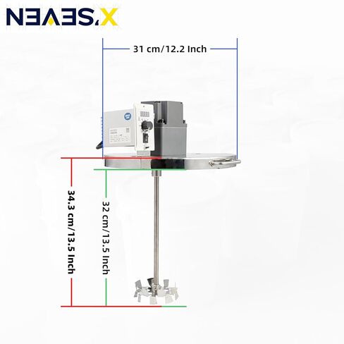 Electric 5 Gallon Bucket Mixer,200W 110V Paint Pail Agitator with Lid,1000 RPM Motor,Fits 5 Gallon Buckets in Kuwait