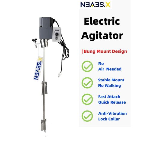 Electric 55 Gallon Bung Mount Drum Mixer, 400W 110V Drum Agitator for Closed-Head Steel Drums, 9.75 N·m High Torque Motor for Low to High Viscosity Liquids in Kuwait