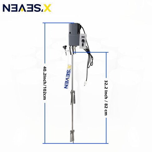 Electric 55 Gallon Bung Mount Drum Mixer, 400W 110V Drum Agitator for Closed-Head Steel Drums, 9.75 N·m High Torque Motor for Low to High Viscosity Liquids in Kuwait