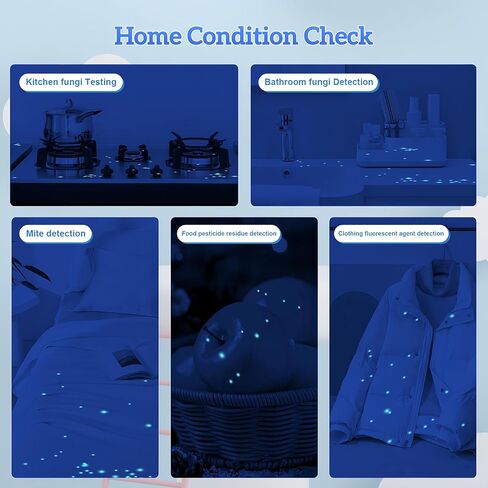 Woods Lamp Skin Analyzer, Easy to Hold and Carry Around, Woods Lamp Cat Ringworm, Detect All Kinds of Skin Conditions, No Special Training Required (2000 mAh Rechargeable Battery) in Kuwait